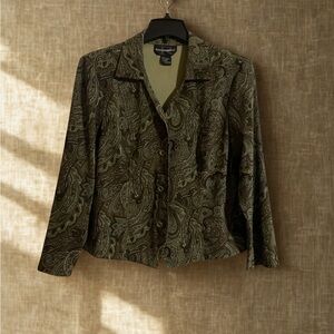 Requirements Olive Paisley Blazer